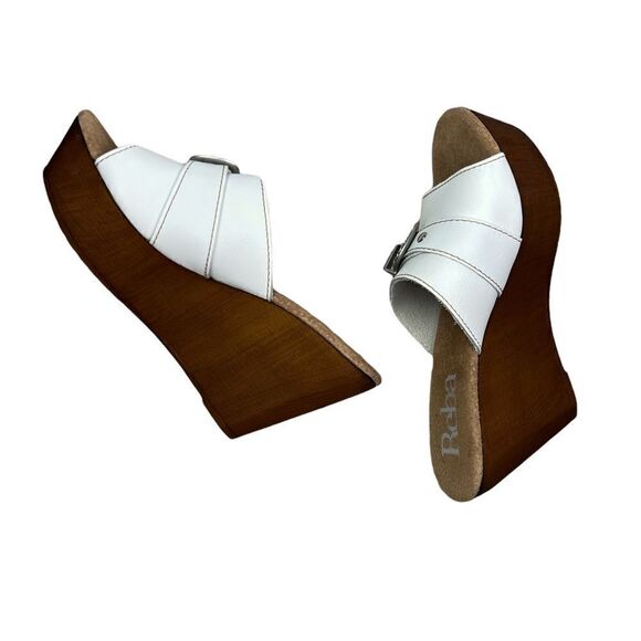 NWOT Reba wooden sandals 39=8 - Picture 9 of 13